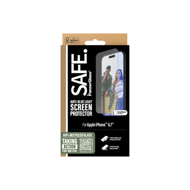 PanzerGlass SAFE UWF EyeCare screen protector for iPhone 16 Plus